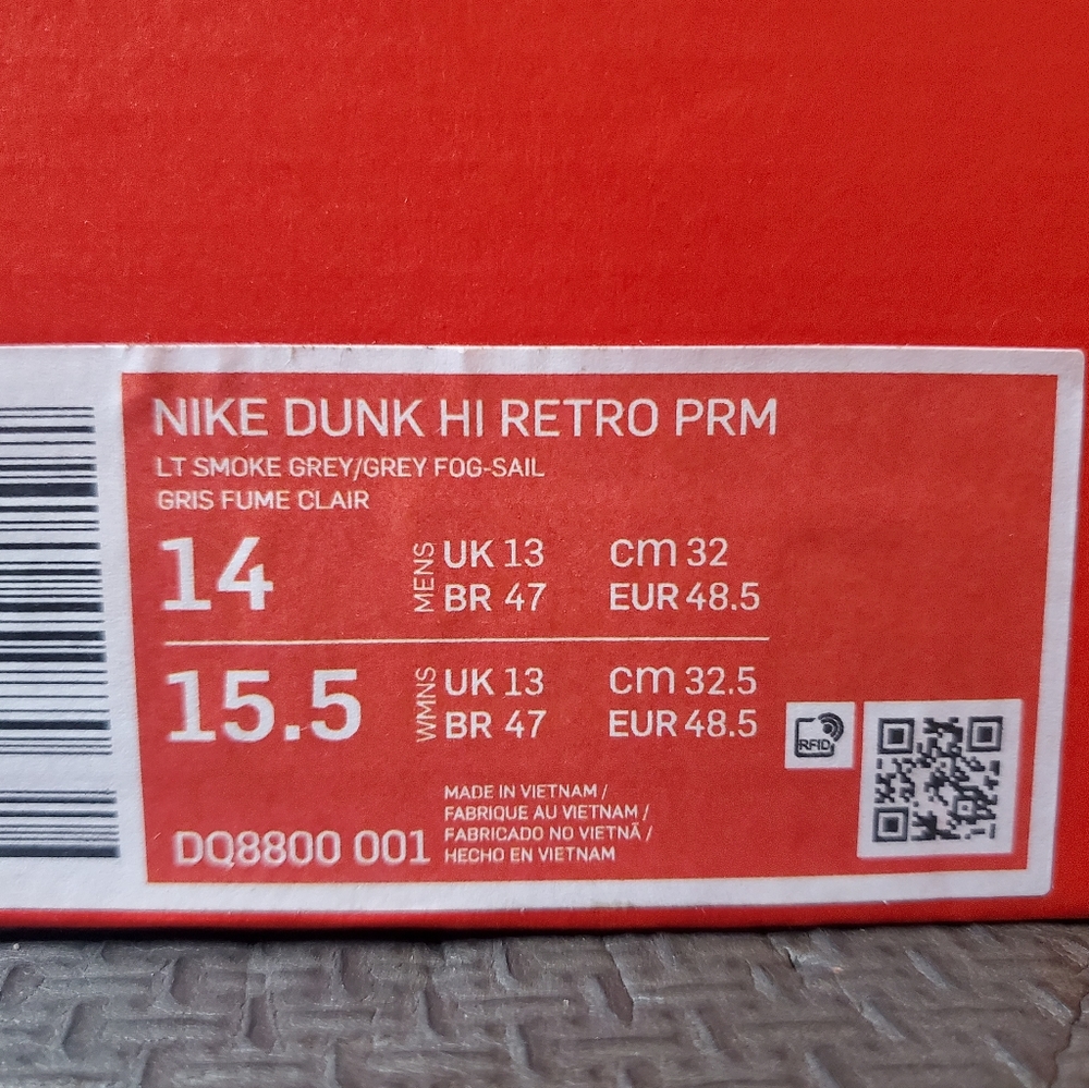 Nike Dunk High Vintage Certified Fresh Particle Grey - Picture 2 of 3